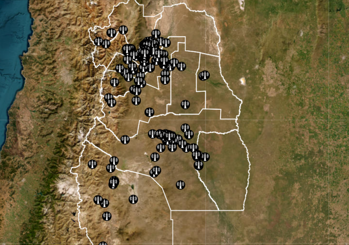 El MendoGoogle de la cobertura de comunicaciones y localidades