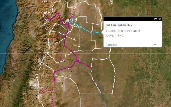 El MendoGoogle de la cobertura de comunicaciones y localidades