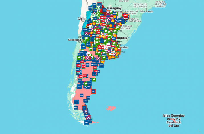 ¿Cuántas Estaciones de Servicio hay en el país y cómo se reparten geográficamente?