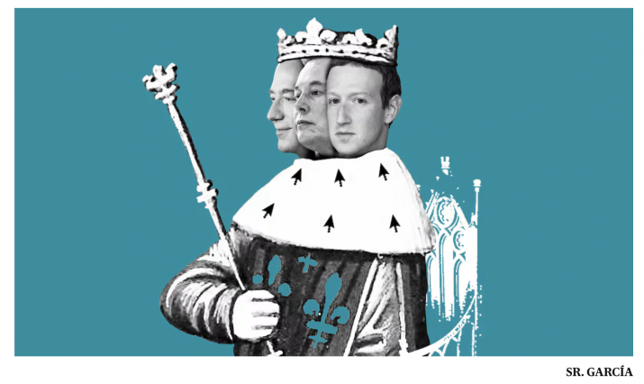 El "tecnofeudalismo" ilustrado en El País de España por Sr. García.